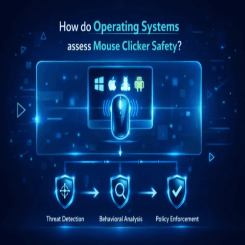 How do operating systems assess mouse clicker safety?
