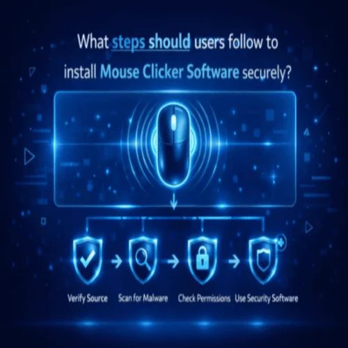 What steps should users follow to install mouse clicker software securely?