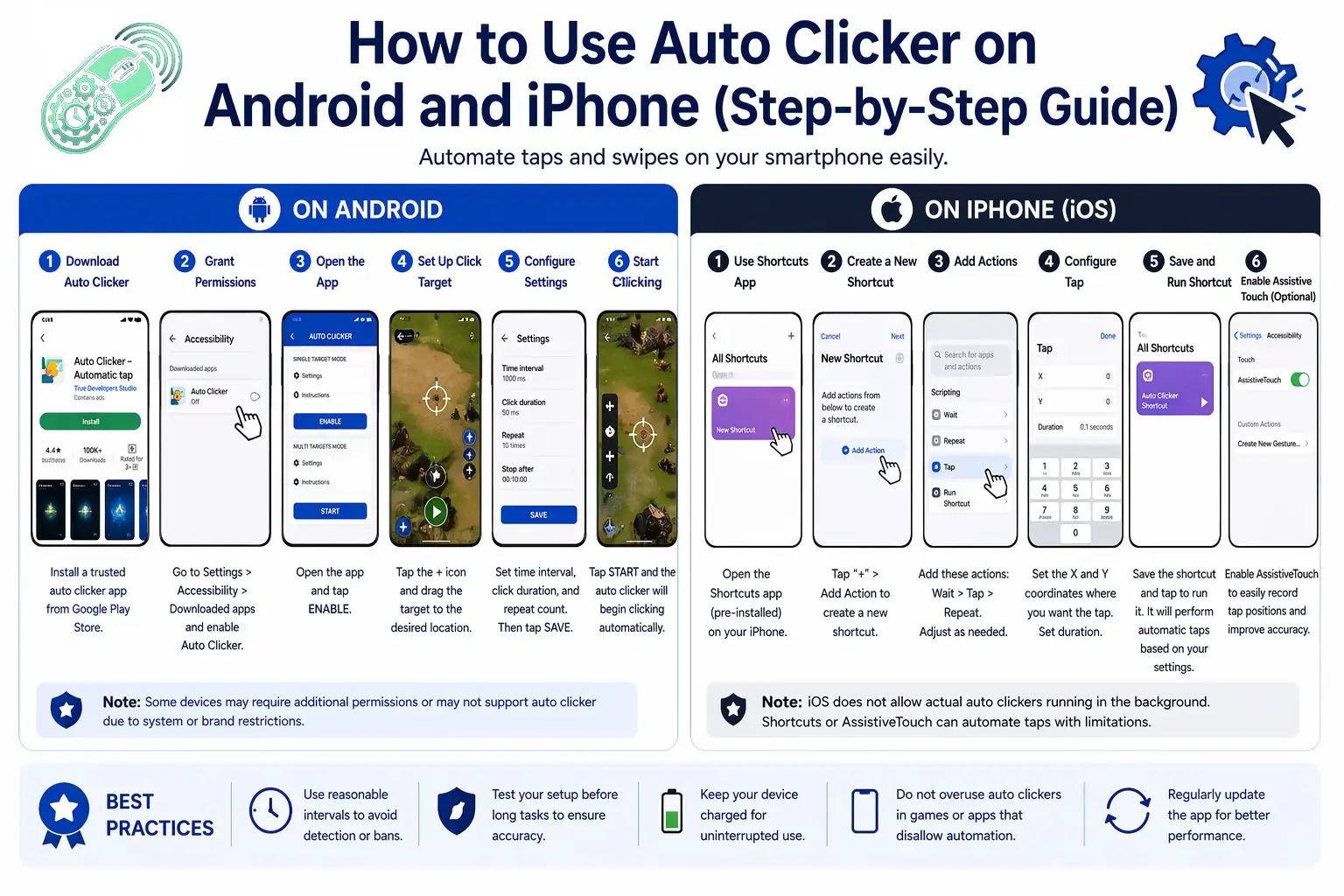 How to Use Auto Clicker on Android and iPhone full guide