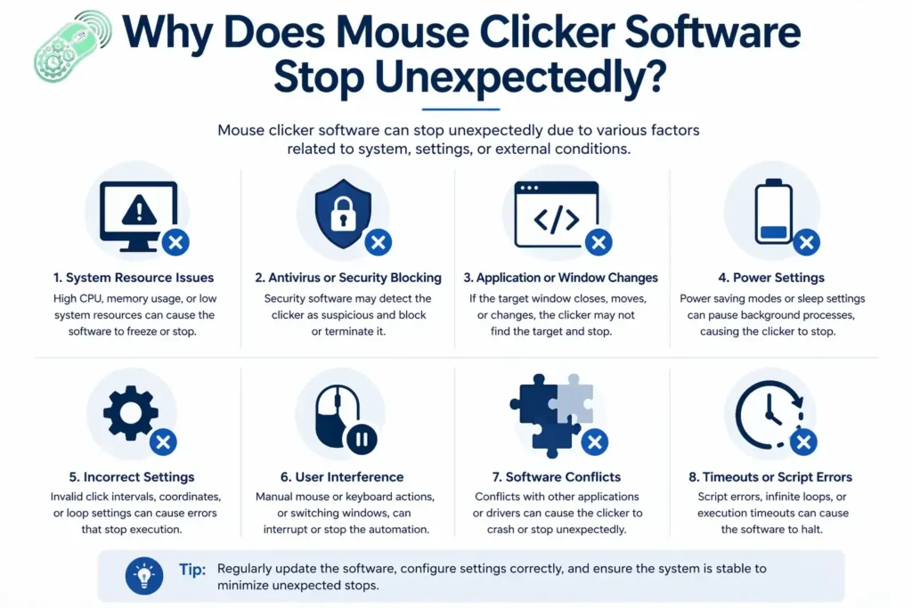 Why Does Mouse Clicker Software Stop Unexpectedly?