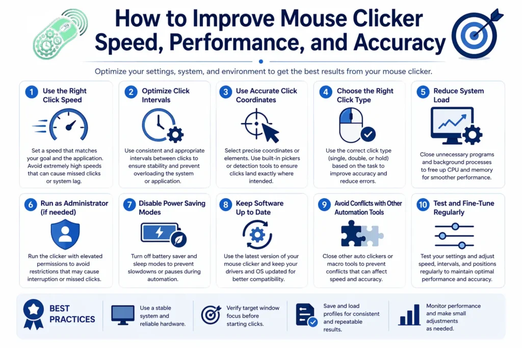 How to Improve Mouse Clicker Speed, Performance, and Accuracy?