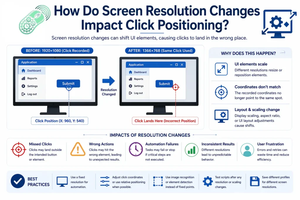 Why Do Screen Resolution Changes Affect Click Positioning?